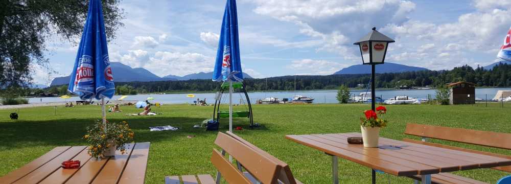 Strandbad Schaffler Sandbank/Faaker See in Faak am See